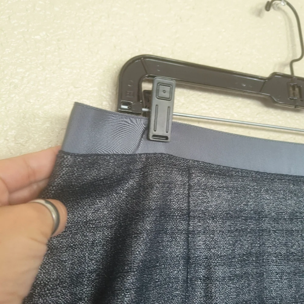 Loft ANN TAYLOR short dark blue skirt size 14 women's Cotton business ‎ office